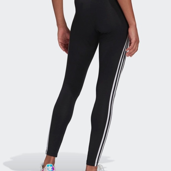 ADIDAS Climalite Three Stripe Leggings - Picture 2 of 7